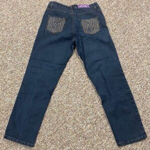 Jeanbay blue jeans with Rhinestone pockets size 8P